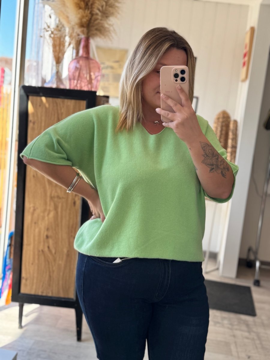 Pull manches 3/4 – Taille unique 34 - 46/50 (3 couleurs) - C MON DRESSING