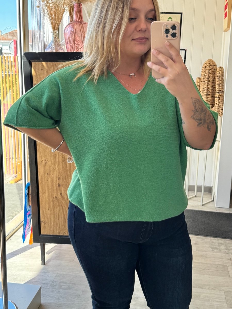 Pull manches 3/4 – Taille unique 34 - 46/50 (3 couleurs) - C MON DRESSING