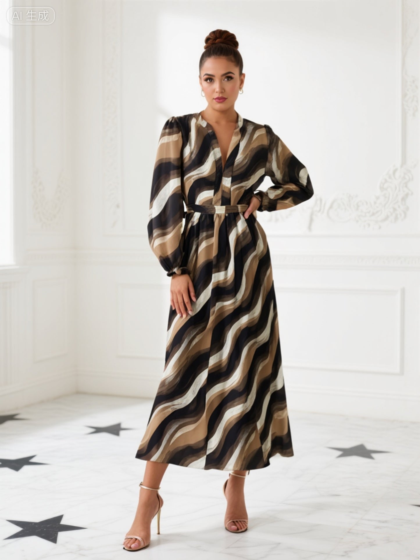 Robe longue café