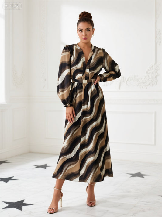 Robe longue café