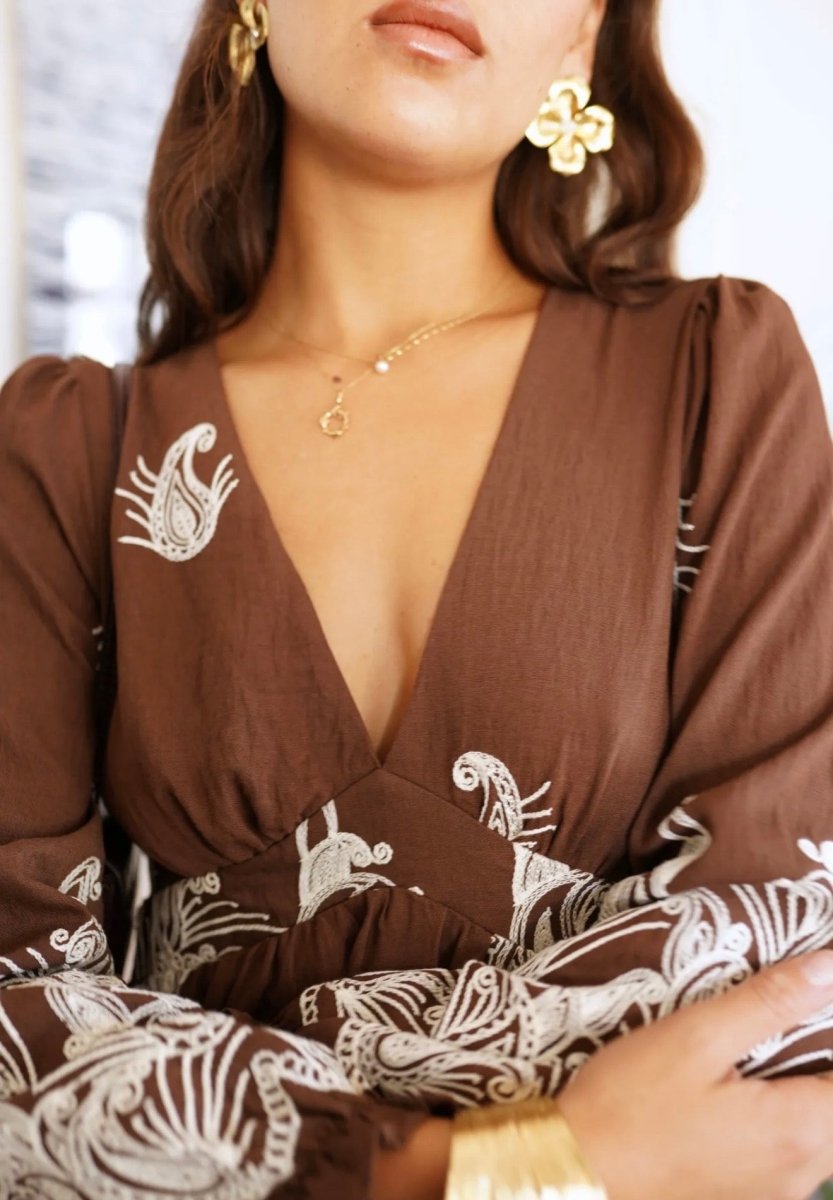Robe courte marron - Taille S/M et M/L - C MON DRESSING