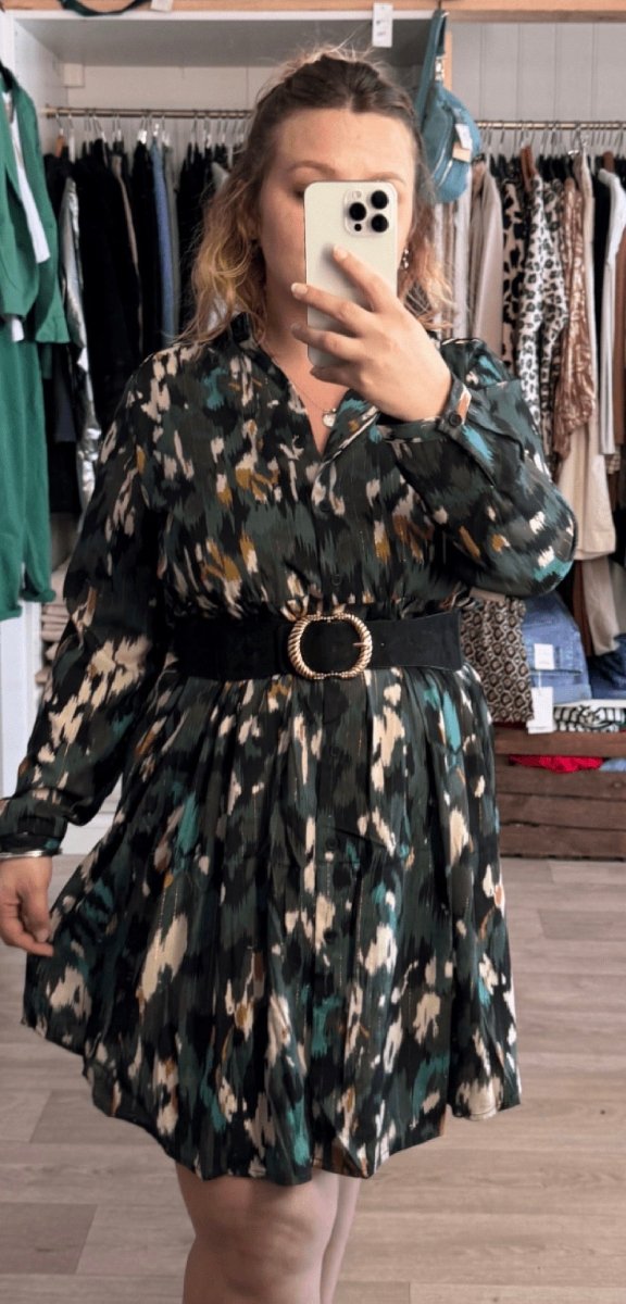 Robe courte verte du L au 4XL - C MON DRESSING