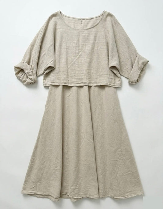 Robe deux-pièces - Taille unique 36-46 (7 couleurs)