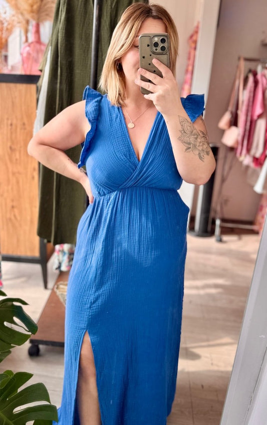Robe Longue Bleue du L - 4XL - C MON DRESSING
