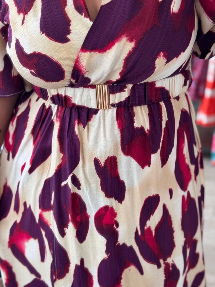 Robe longue rouge/violette – Taille L à 4XL - C MON DRESSING