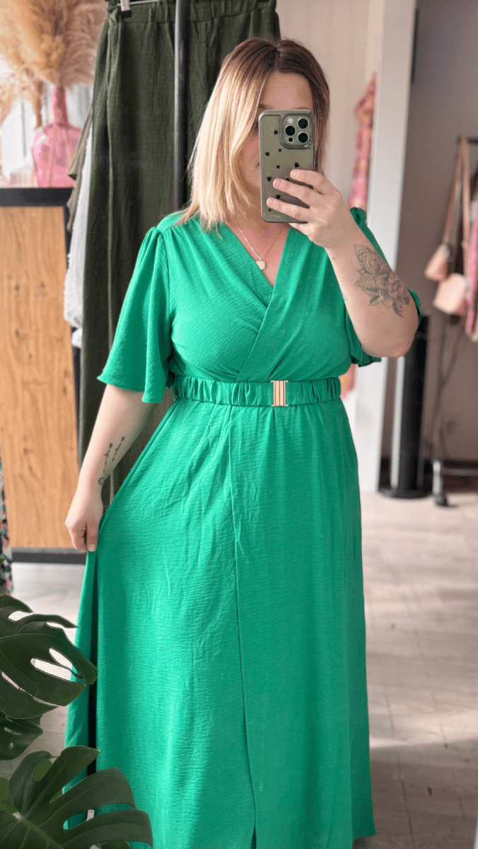 Robe longue verte – Du L au 4XL - C MON DRESSING