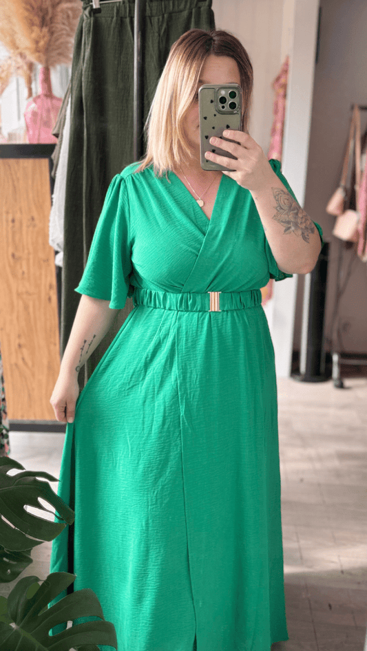 Robe longue verte – Du L au 4XL - C MON DRESSING
