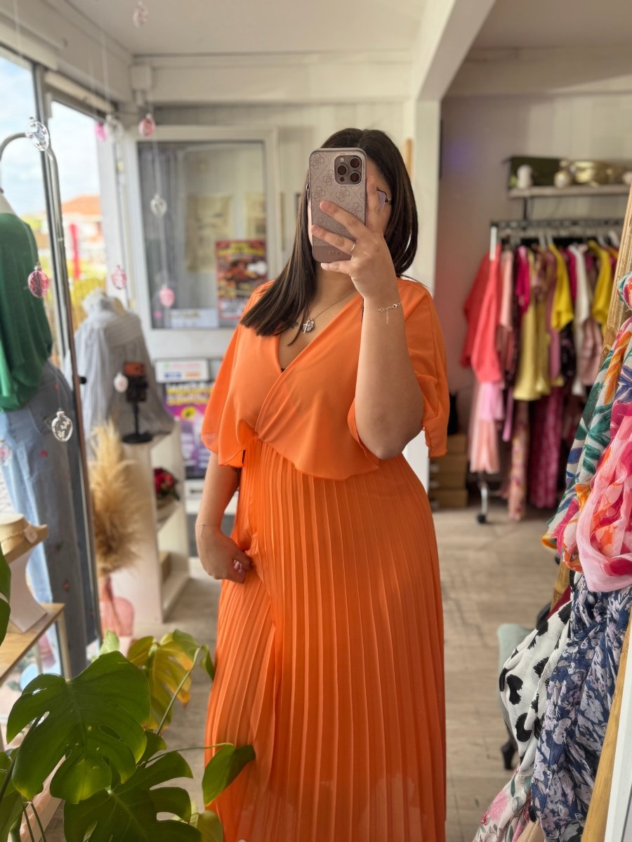 Robe orange - Taille unique 36 - 44 - C MON DRESSING