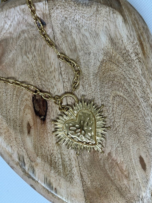 Sautoir doré cœur – 68 cm - C MON DRESSING