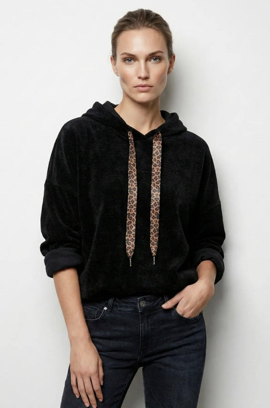 Sweat à capuche en velours côtelé – Taille Unique 36 au 46 (2 couleurs) - C MON DRESSING