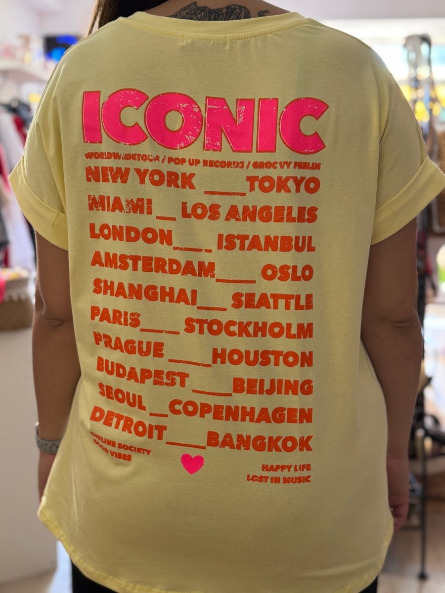 T-shirt ICONIC Jaune – Taille Unique 42 - 52 - C MON DRESSING