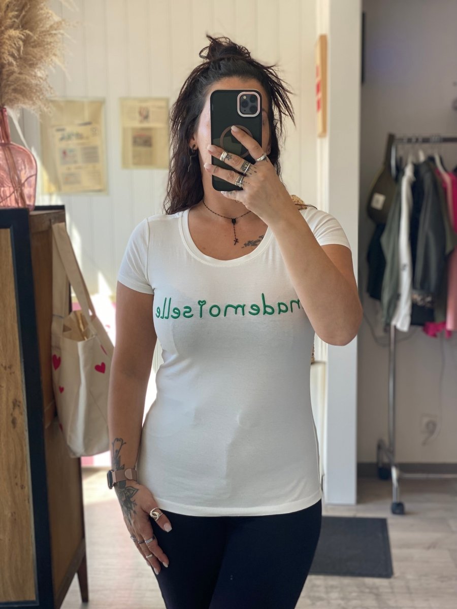 Tee - shirt blanc “Mademoiselle” (2 couleurs) - C MON DRESSING