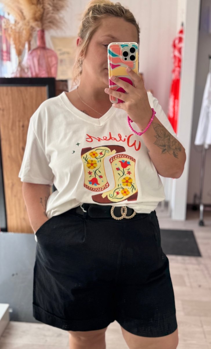 Tee - shirt Santiags - Taille unique 44 à 50 - C MON DRESSING