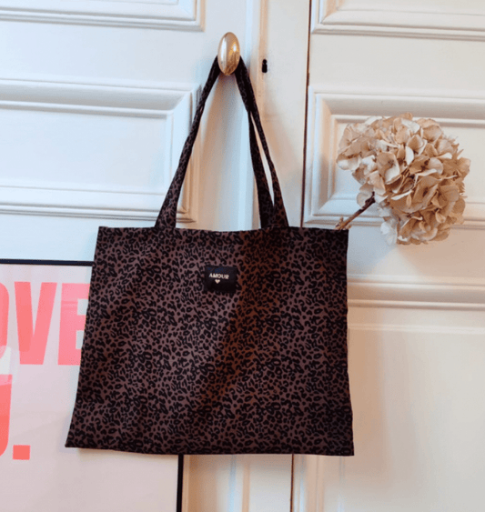 Tote bag léopard "Amour" - C MON DRESSING