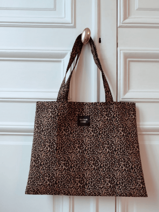 Tote bag léopard "Bazar chic" - C MON DRESSING